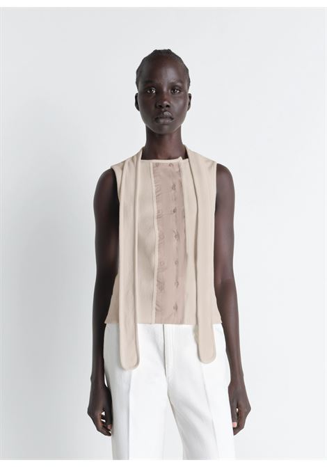 asymmetrical fitted top woman sage LEMAIRE | TS0004 LJ1030GR609